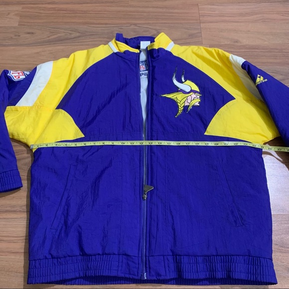 Vintage 90s Minnesota Vikings NFL Football APEX One Sports Jacket Men’s Medium - Picture 8 of 12